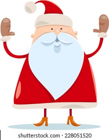 Cartoon Vector Illustration of Cute Santa Claus Christmas Character