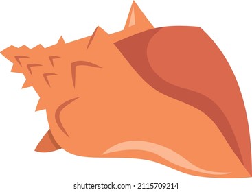 A cartoon vector illustration of a cute seashell.
