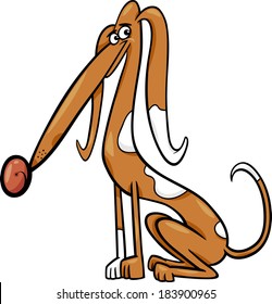 Cartoon Vector Illustration of Cute Spotted Dog Pet