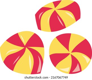 A cartoon vector illustration of a cute sweet candy.