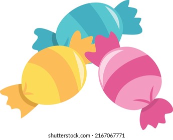 A cartoon vector illustration of a cute sweet candy.