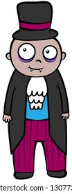 Cartoon vector illustration of cute vampire