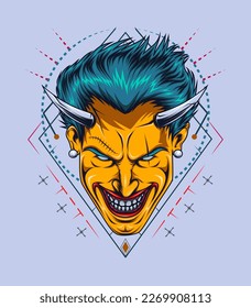 Vector de caricaturas Ilustración del demonio