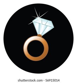 cartoon vector illustration diamond ring