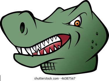 cartoon vector illustration dinosaur tyrannosaurus rex