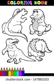 Cartoon Vector Illustration of Diplodocus Dinosaur Reptile Species in Prehistoric World for Coloring Book and Education
