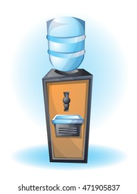 cartoon vector illustration dispenser office object with separated layers