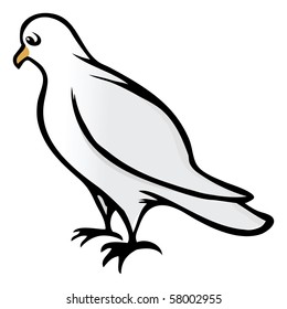cartoon vector illustration dove