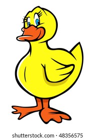 cartoon vector illustration duck baby