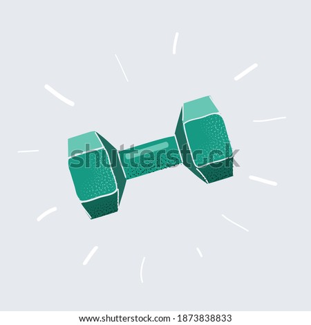 Cartoon vector illustration of Dumbell isolated on white background.