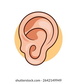 cartoon vector illustration of ears