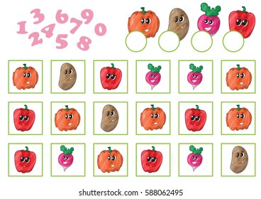 Cartoon Vector Illustration of Education Counting Game