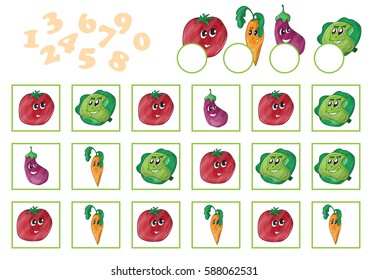 Cartoon Vector Illustration of Education Counting Game