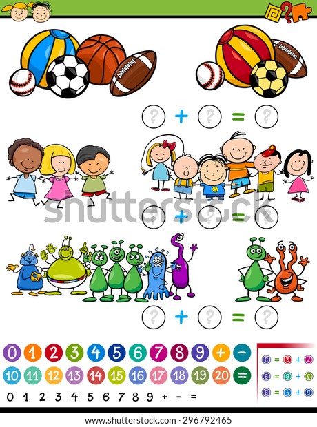 Cartoon Vector Illustration Education Mathematical Calculating Stock ...