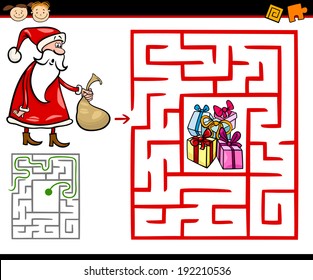 Cartoon Vector Illustration Education Maze Labyrinth Stock Vector ...