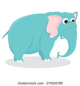 A cartoon vector illustration of elephant.