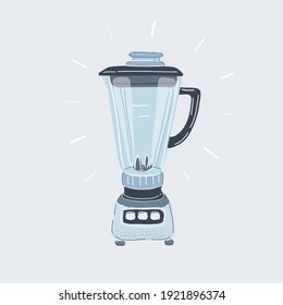 Cartoon vector illustration of Empty blender on white background