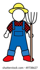 cartoon vector illustration farmer