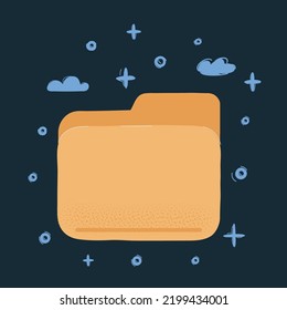 Cartoon vector illustration of file folder