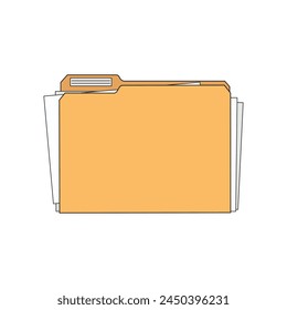 cartoon Vector illustration files documents icon Isolated on White