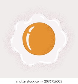 Cartoon vector illustration of Fried Eggs isolated on white