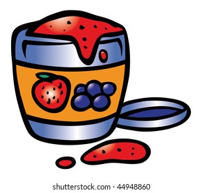 cartoon vector illustration fruit jelly