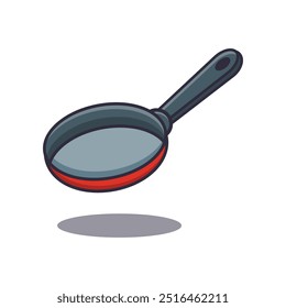 Cartoon vector illustration of frying pan.
Vector cartoon Illustration suitable for poster, brochure, web, mascot, sticker, logo and icon.