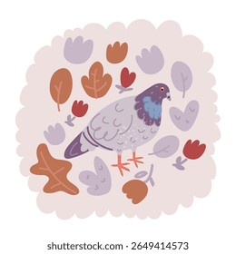 Ilustração de vetor de desenhos animados de fu pombo de corrida