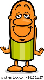 Cartoon Vector Illustration of Funny Accepted Guy Character