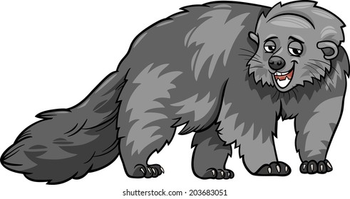 Cartoon Vector Illustration of Funny Bearcat Wild Animal svg