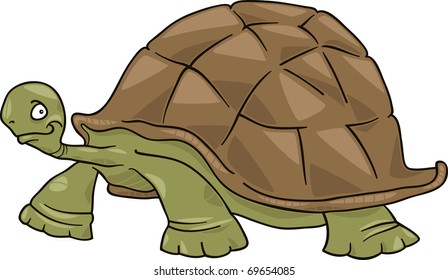 Cartoon Vector Illustration Funny Big Turtle 스톡 벡터(로열티 프리) 69654085 ...