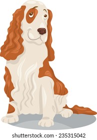 Ilustração vetorial do coquetel engraçado espanhol puro cão