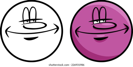 Cartoon Vector Illustration of Funny Comics Character or Face