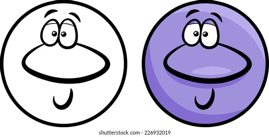 Cartoon Vector Illustration of Funny Comics Character or Face