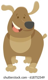 Cartoon Vector Illustration of Funny Dog Animal Character