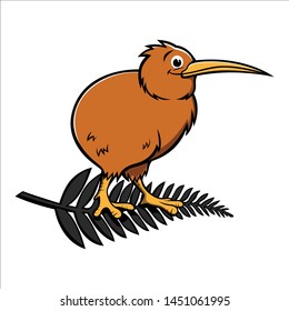 Cartoon Vector Illustration of Funny Kiwi Bird Animal