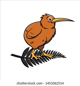 Cartoon Vector Illustration of Funny Kiwi Bird Animal