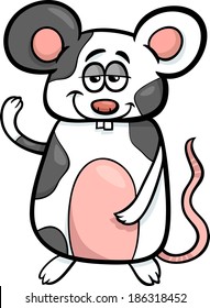 Cartoon Vector Illustration of Funny Mouse Character