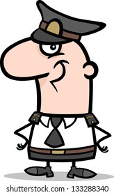 Cartoon Vector Illustration of Funny Policeman Profession Occupation