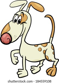 Cartoon Vector Illustration of Funny Spotted Dog