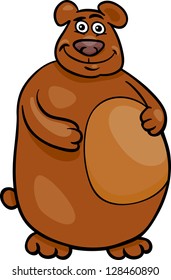 Cartoon Vector Illustration of Funny Wild Bear Animal