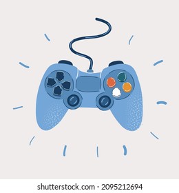 Cartoon vector illustration of Gamepad