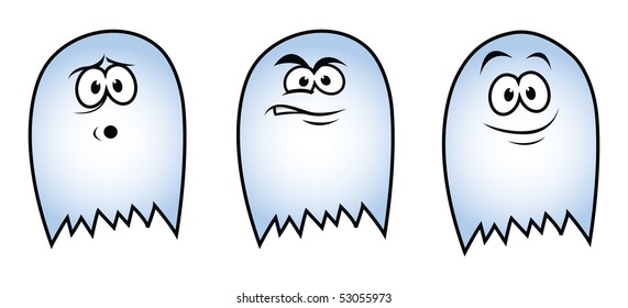 cartoon vector illustration ghosts