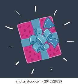 Ilustración vectorial de dibujos animados de la colección de envoltura de regalo de vectores