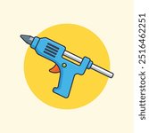 Cartoon vector illustration of glue gun.
Vector cartoon Illustration suitable for poster, brochure, web, mascot, sticker, logo and icon.