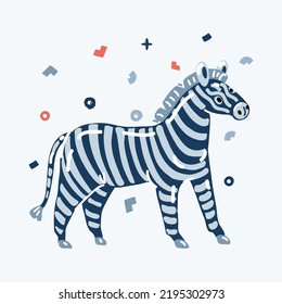 Cartoon vector illustration of good Zebra