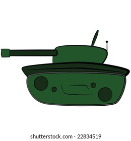 Cartoon Jpeg Illustration Green Armored Tank Stock Illustration ...