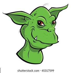 cartoon vector illustration green goblin