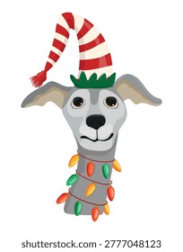 Cartoon vector illustration greyhound