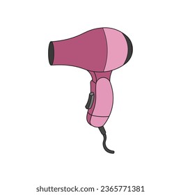 cartoon Vector illustration hairdryer icon in doodle style